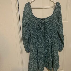 Floral Green Women's Dress